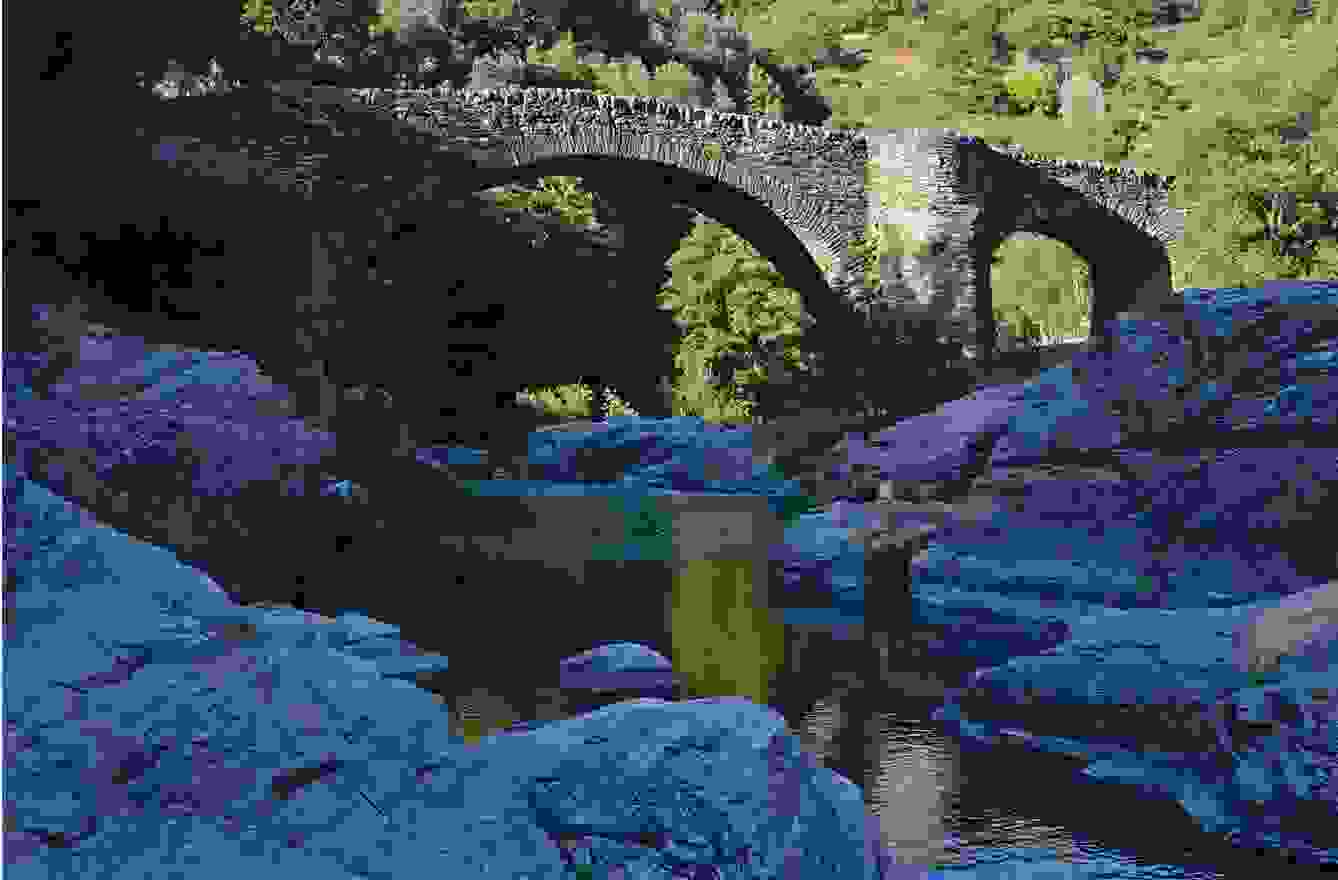 Pont du Rouge nahe Sablière – eine wunderbare Badestelle an der Drobie